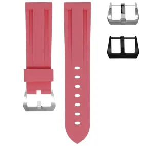 RUBBER STRAP FOR BREITLING COLT - FLAMINGO PINK