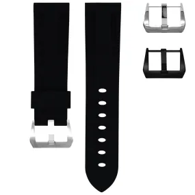 RUBBER STRAP FOR BREITLING COLT - JET BLACK