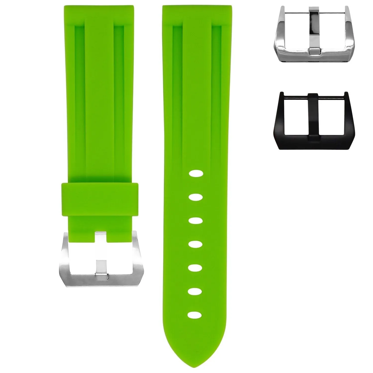 RUBBER STRAP FOR BREITLING COLT - LIME