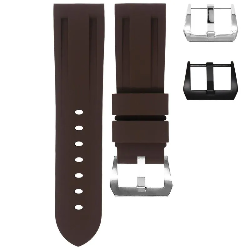 RUBBER STRAP FOR BREITLING PROFESSIONAL - ESPRESSO