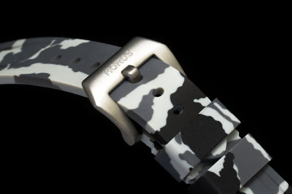 RUBBER STRAP FOR BREITLING PROFESSIONAL - SNOW CAMO