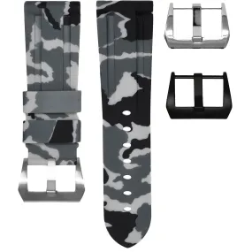 RUBBER STRAP FOR BREITLING PROFESSIONAL - SNOW CAMO