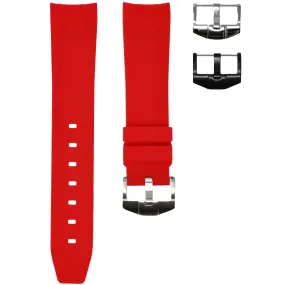 RUBBER STRAP FOR OMEGA SPEEDMASTER - RED