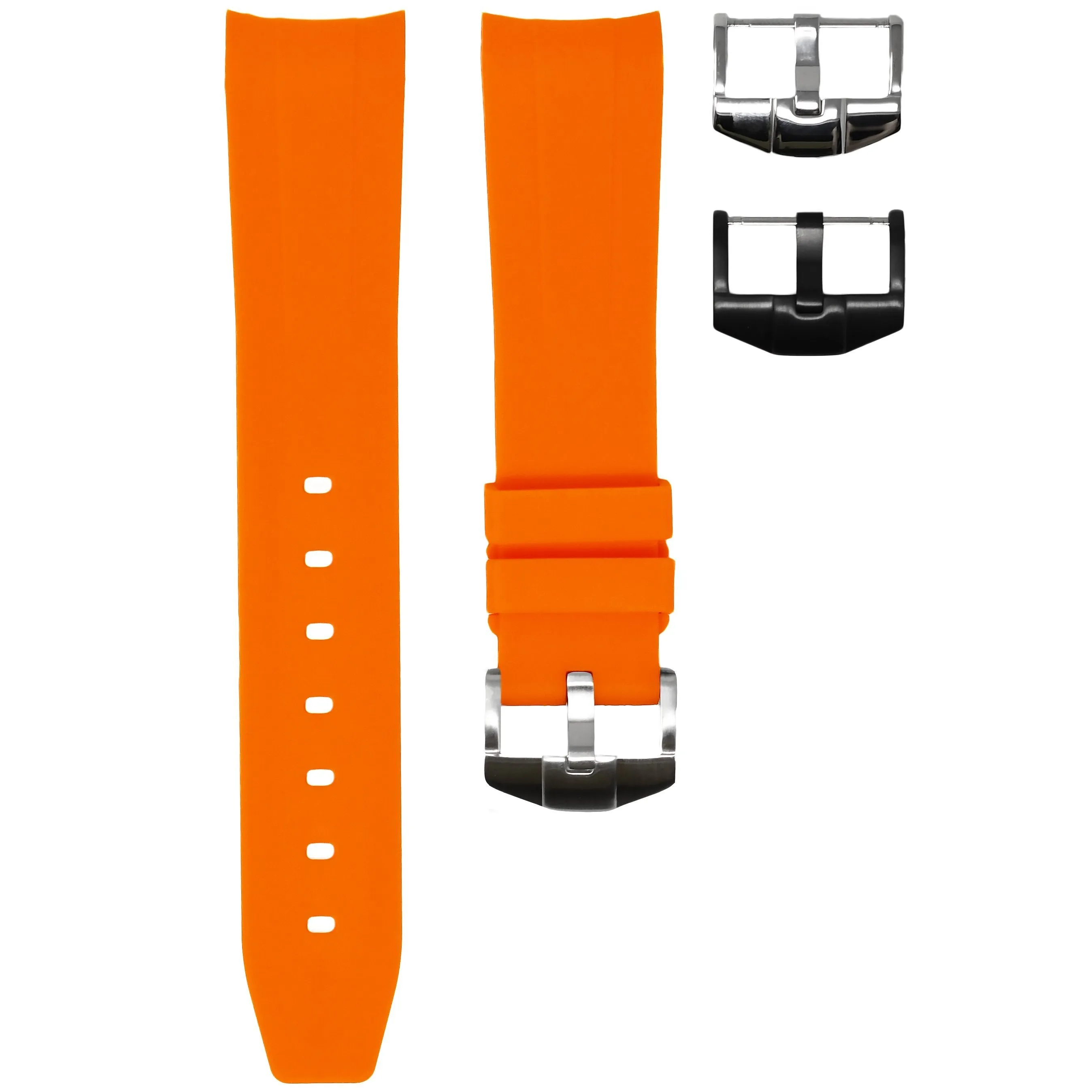 RUBBER STRAP FOR OMEGA SPEEDMASTER - TANGERINE