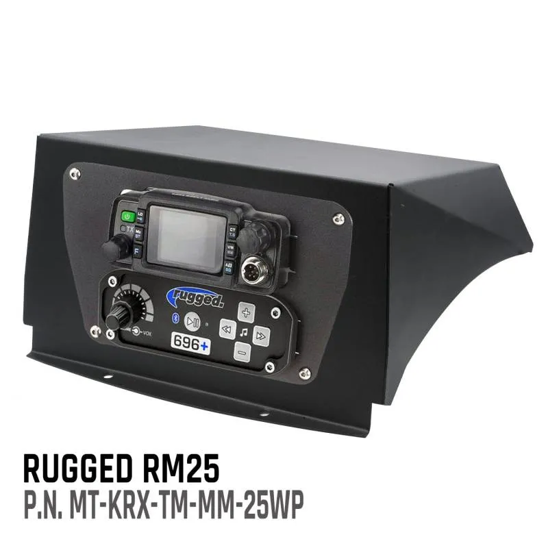 Rugged Radios Kawasaki KRX Multi-Mount Kit - Top Mount - for Rugged Radios UTV Intercoms and Radios - Icom F5021