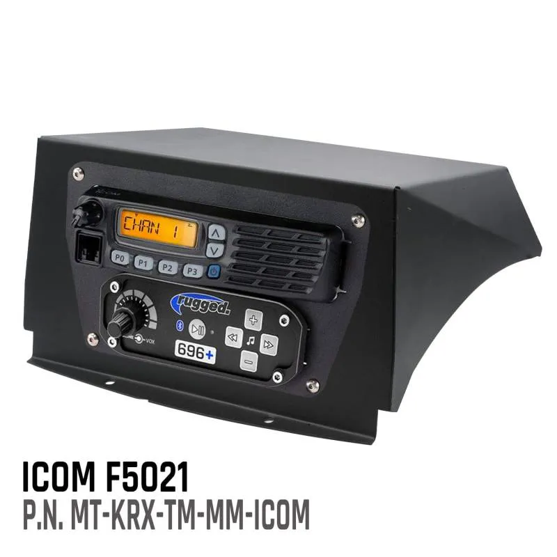 Rugged Radios Kawasaki KRX Multi-Mount Kit - Top Mount - for Rugged Radios UTV Intercoms and Radios - Icom F5021