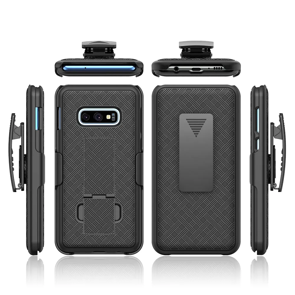 Samsung Galaxy S10e Case, Galaxy S10e Case, Rugged Slim Rotating Swivel Lock Holster Shell Combo Case for Galaxy S10e