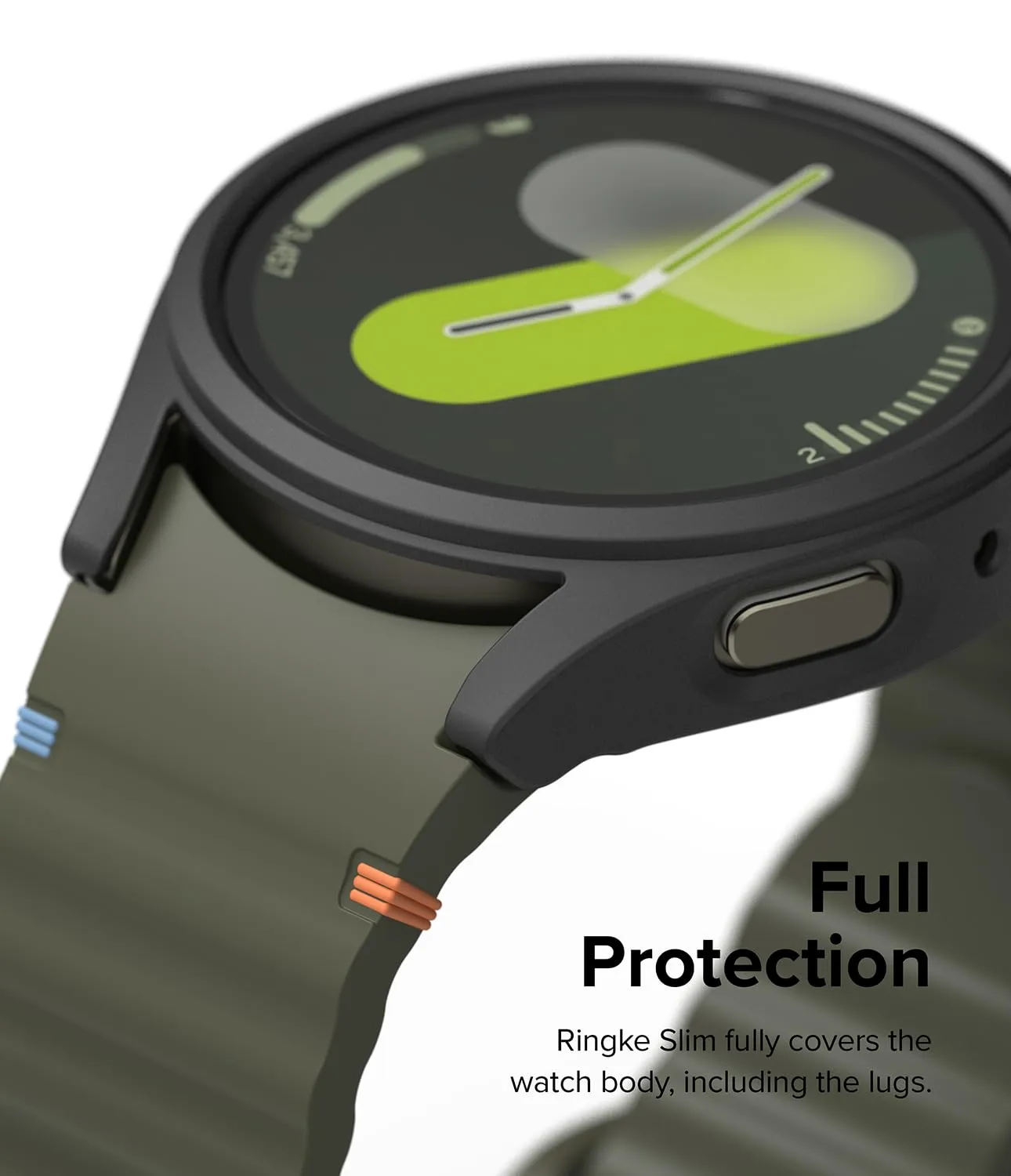 Samsung Galaxy Watch 7 44mm Slim Case With Screen Protector Tempered Glass - Matte Black