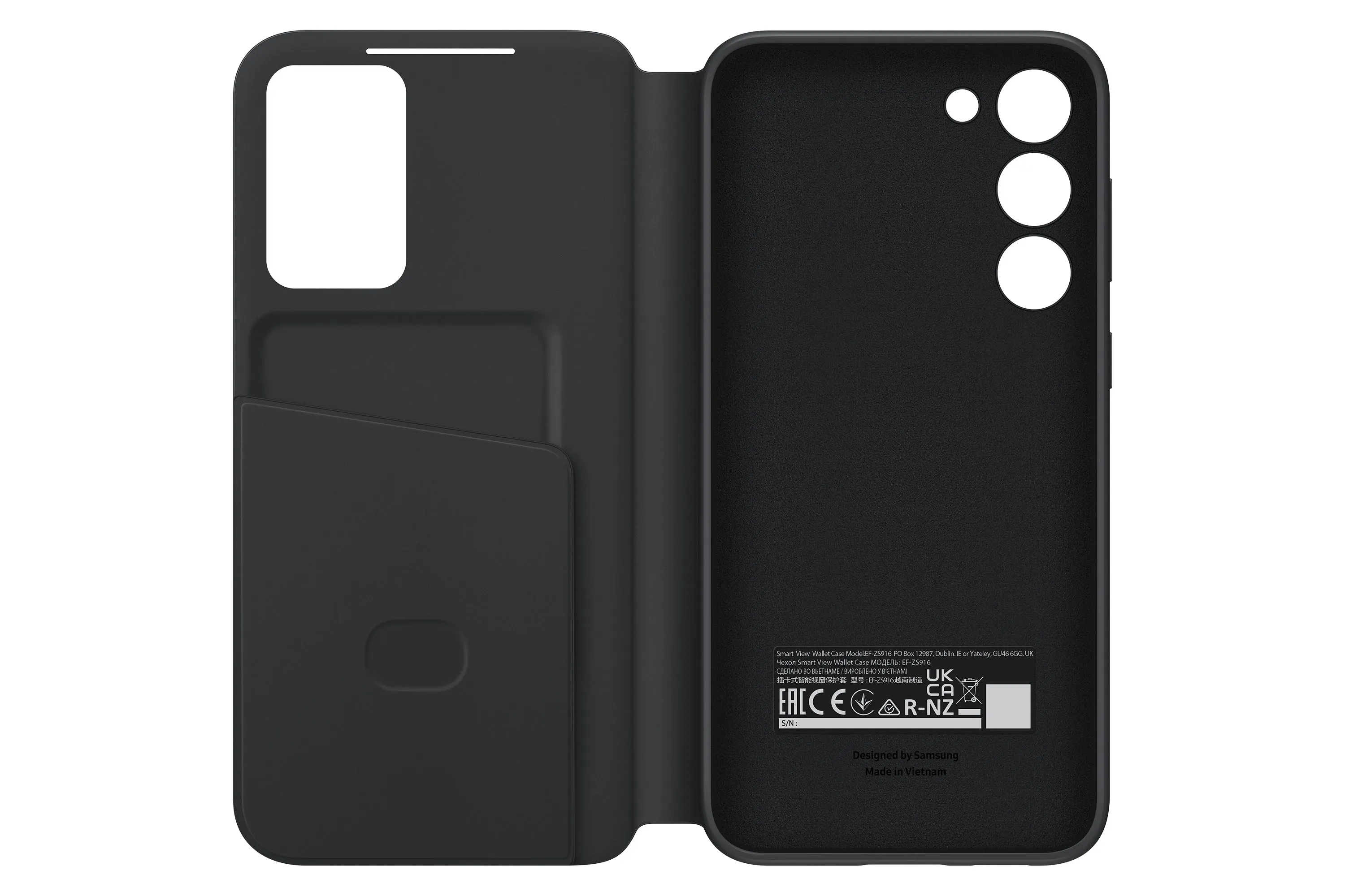 Samsung Smart View Wallet Case S23  Black