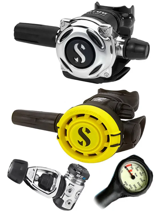 Scubapro Regulator Set: MK17 Evo (DIN or Yoke) / A700 / Octopus & Free Termo Gauge