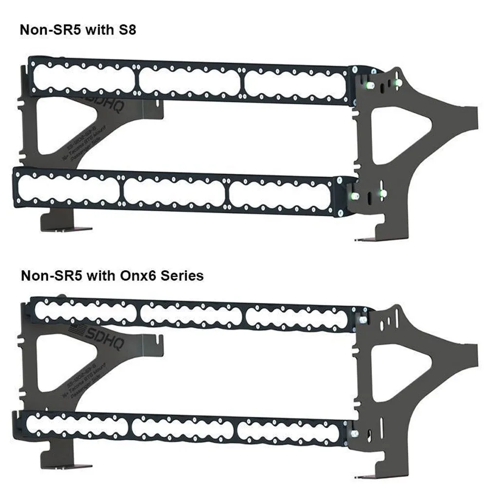 SDHQ - Behind the Grille Dual LED Light Bar Mount - Toyota Tacoma (2016-2023)