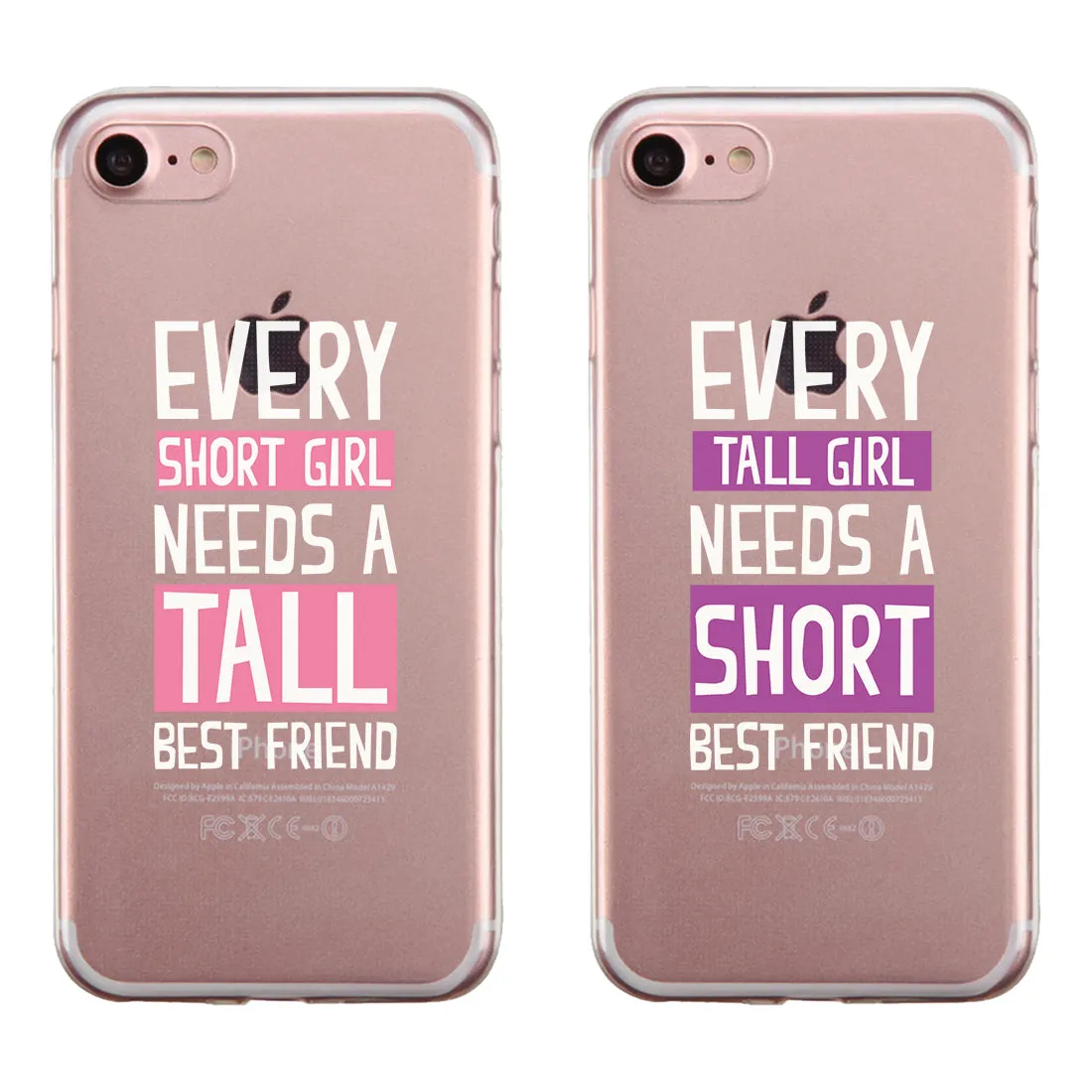 Short And Tall BFF Matching Phone Covers Supportive Awesome Gift