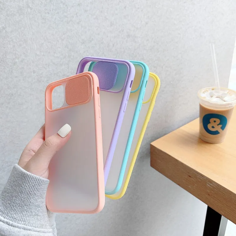 Slide Camera Lens Protection I-Phone Case