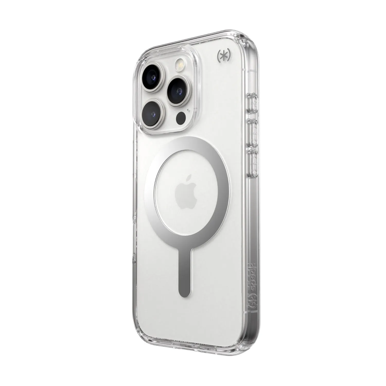 Speck Presidio Perfect Clear MagSafe Case - Apple iPhone 16 Pro - Clear & Chrome (SPK150762-3240)