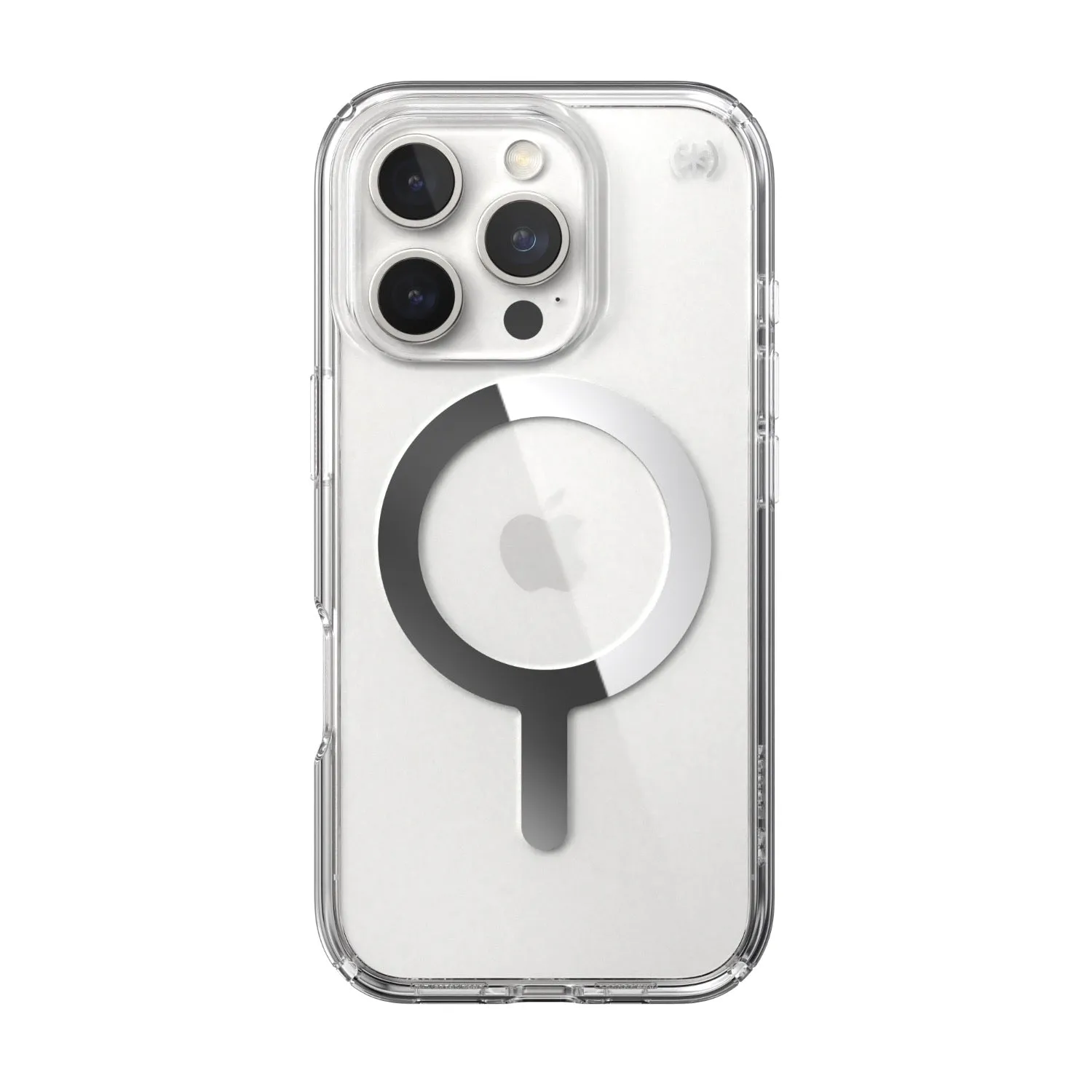 Speck Presidio Perfect Clear MagSafe Case - Apple iPhone 16 Pro - Clear & Chrome (SPK150762-3240)