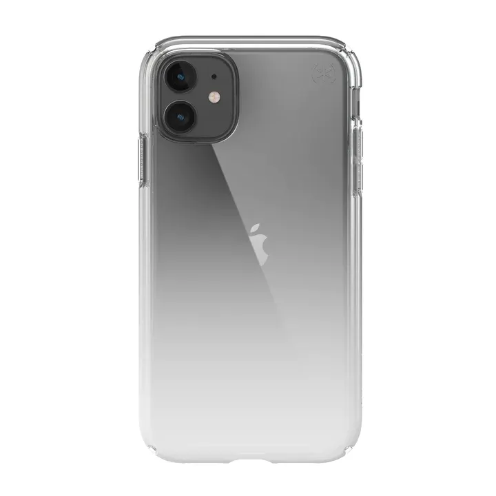 Speck Presidio Perfect Clear Ombre iPhone 11 Transparent Phone Case with Raised Bezel, Innovative Impact Technology and Microban Anti-Bacterial Protection