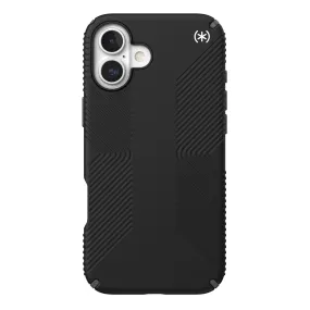 Speck Presidio2 Grip Case - Apple iPhone 16 Plus - Black & Slate Grey (SPK150777-3205)