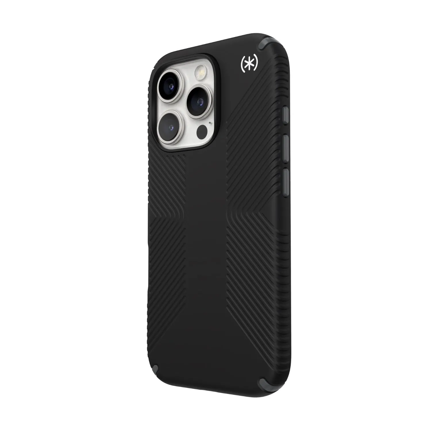 Speck Presidio2 Grip Case - Apple iPhone 16 Pro - Black & Slate Grey (SPK150778-3205)