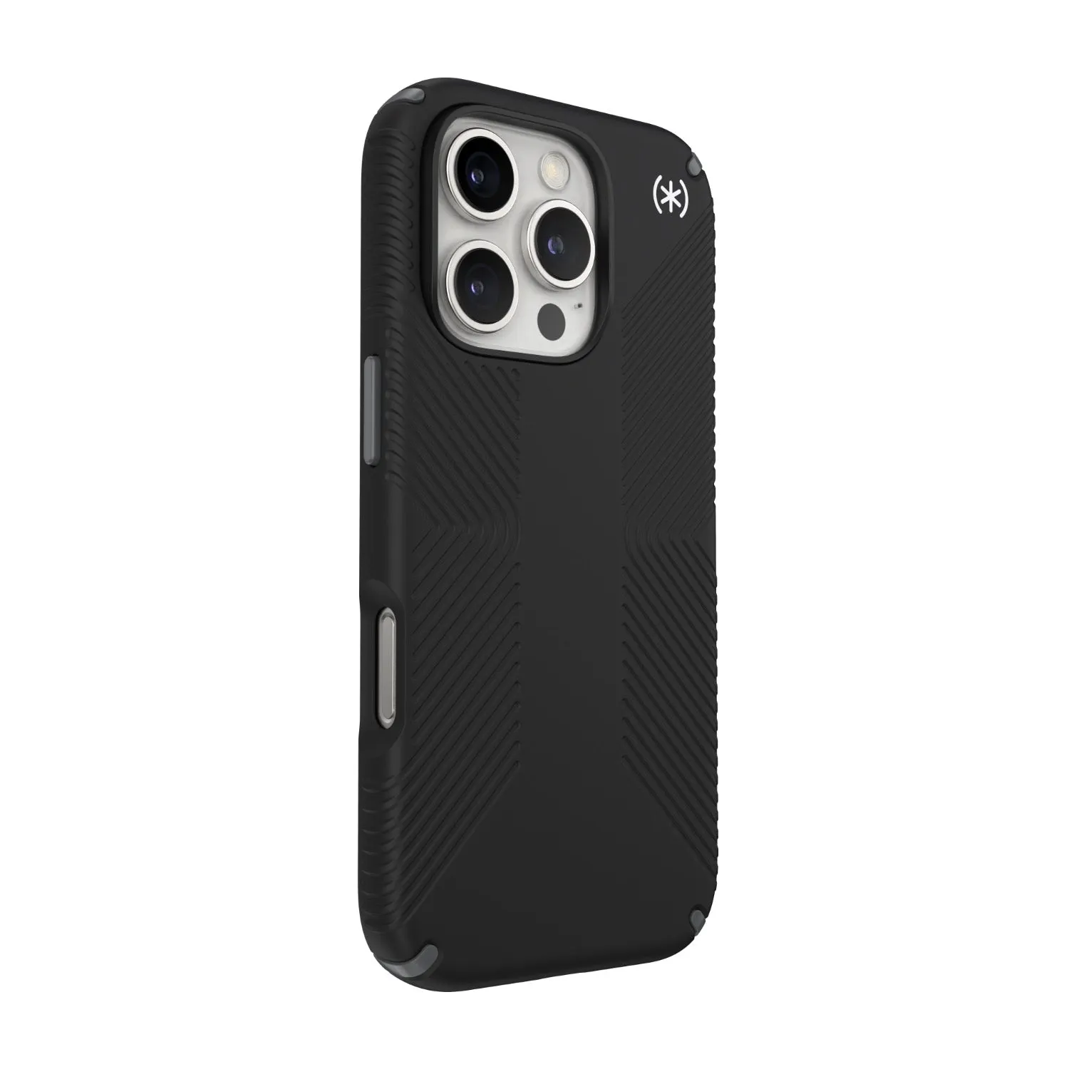 Speck Presidio2 Grip Case - Apple iPhone 16 Pro - Black & Slate Grey (SPK150778-3205)