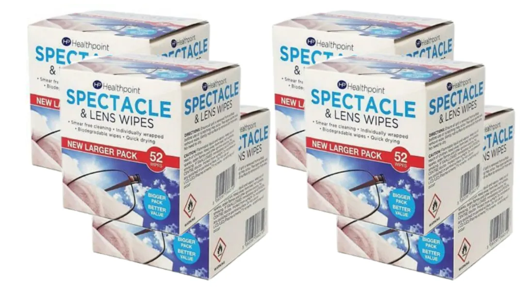 Spectacle & Lens Alcohol Wipes With Optional Blue Light Glasses