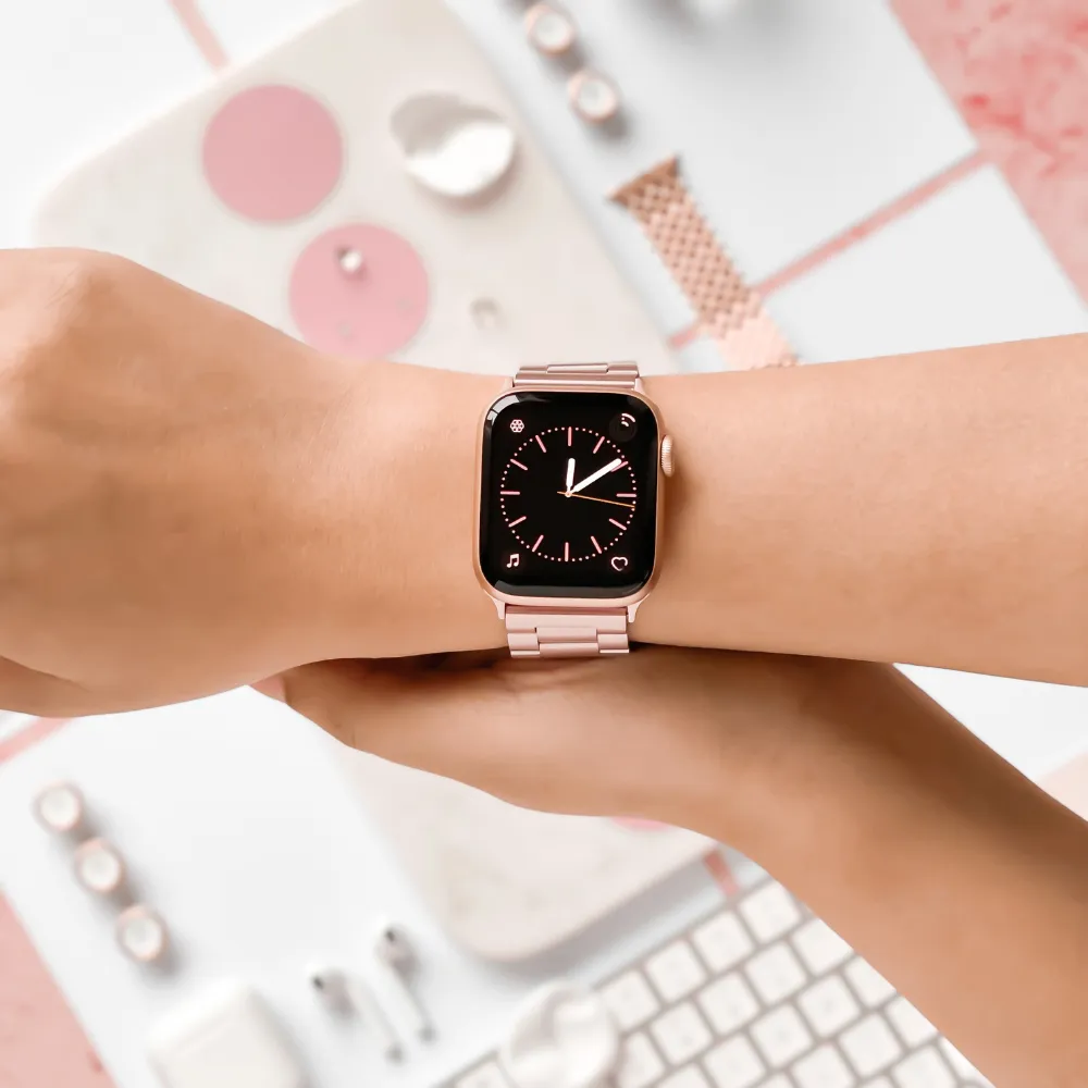 Stainless Steel Apple Watch Strap - Blush