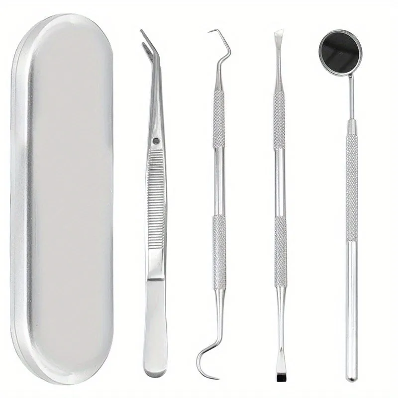 Stainless Steel Dental Hygiene Kit for Teeth Cleaning  Whitening