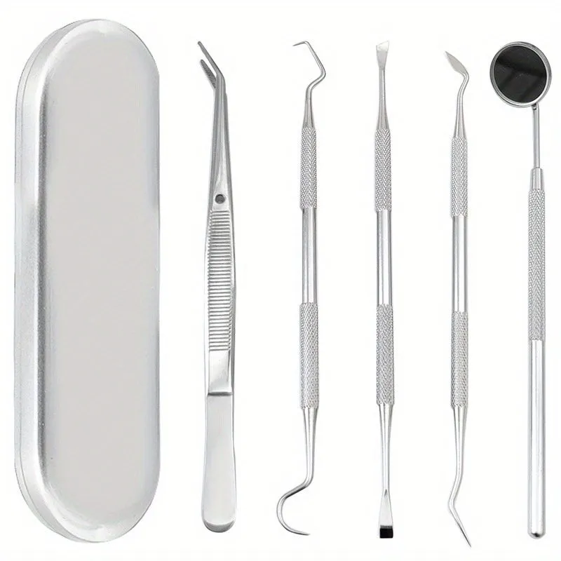 Stainless Steel Dental Hygiene Kit for Teeth Cleaning  Whitening