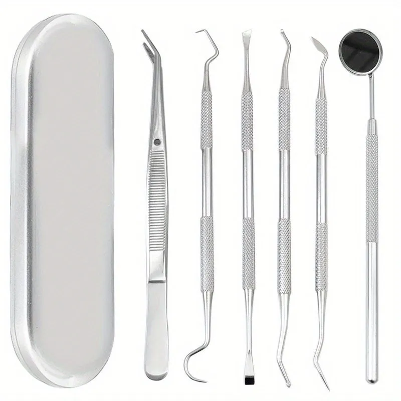 Stainless Steel Dental Hygiene Kit for Teeth Cleaning  Whitening