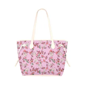 Strawberry Floral Clover Canvas Tote Bag