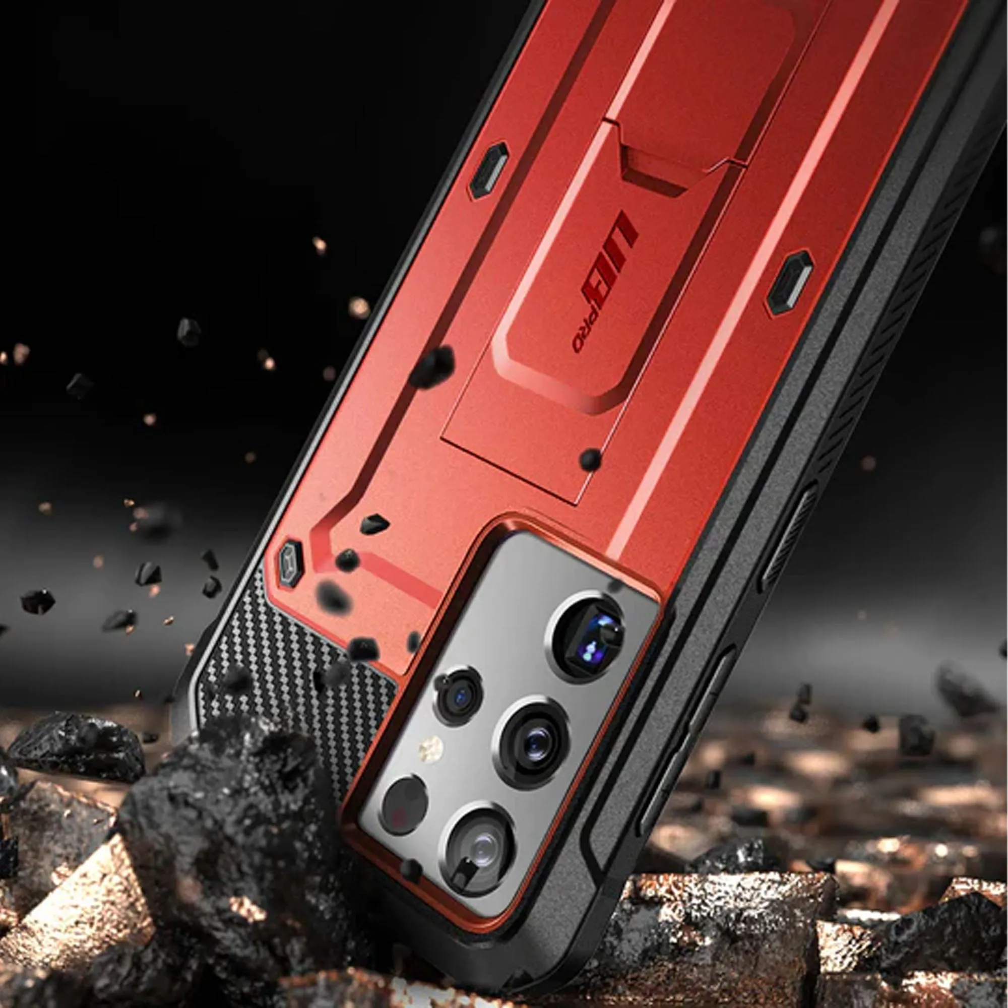 Supcase Unicorn Beetle Pro Rugged Case for Samsung Galaxy S21 - Metallic Red (Barcode: 843439135925 )