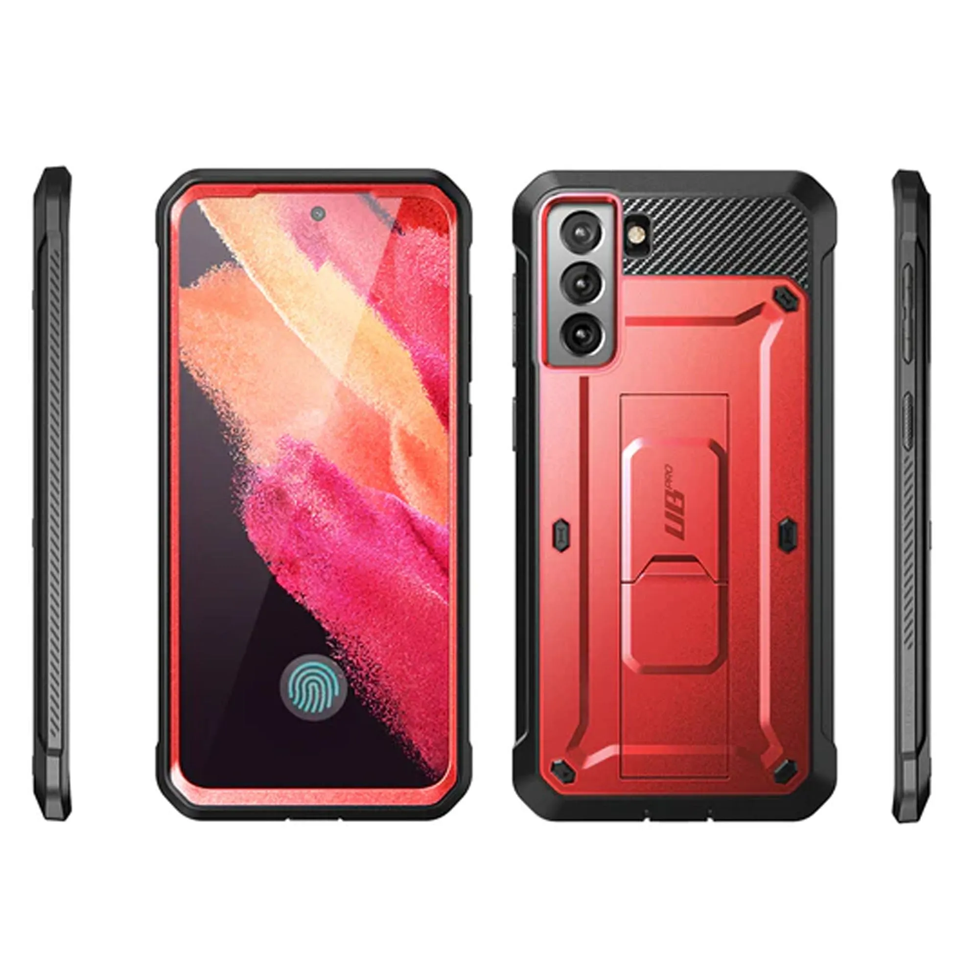 Supcase Unicorn Beetle Pro Rugged Case for Samsung Galaxy S21 - Metallic Red (Barcode: 843439135925 )