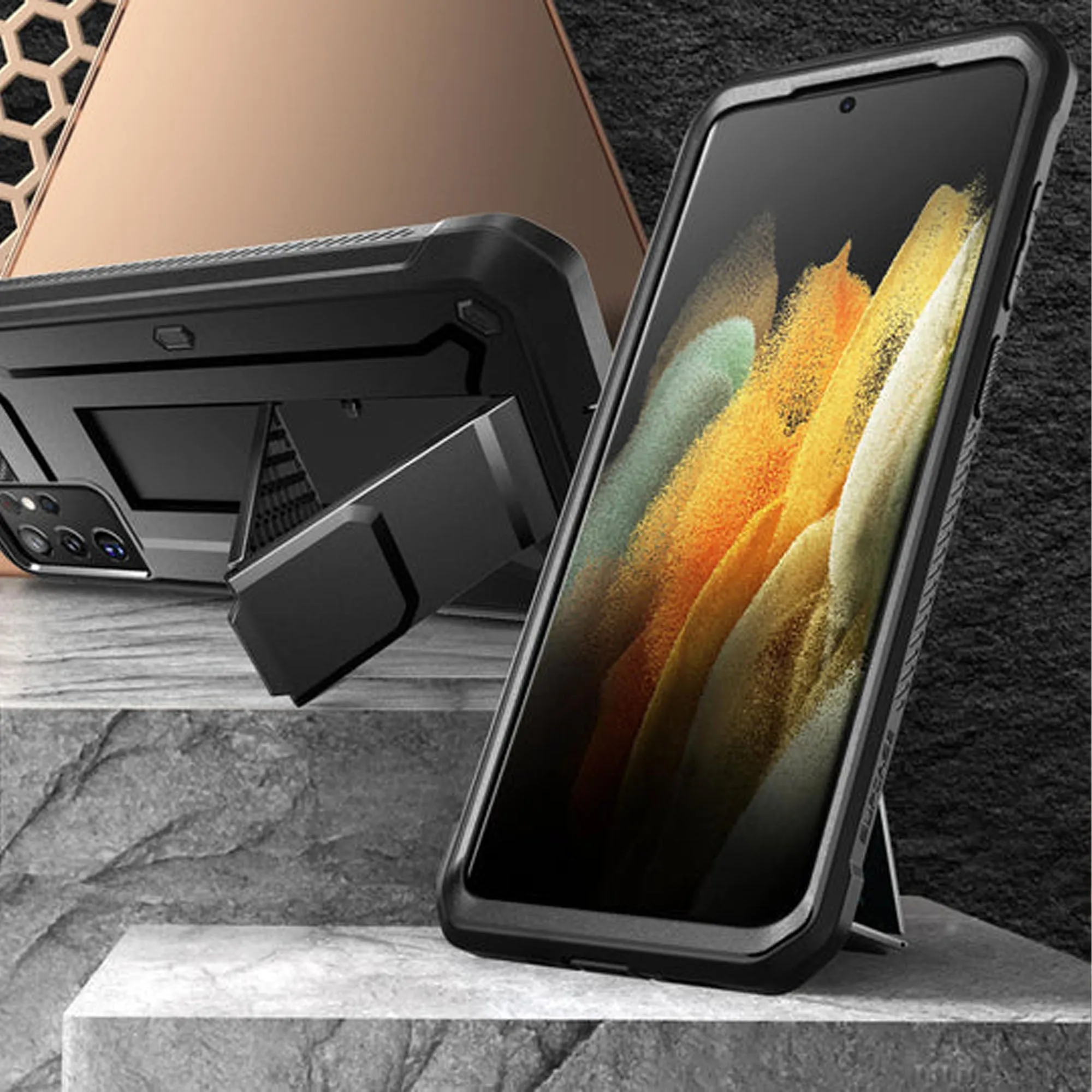 Supcase Unicorn Beetle Pro Rugged Case for Samsung Galaxy S21 Plus - Black (Barcode: 843439135499 )