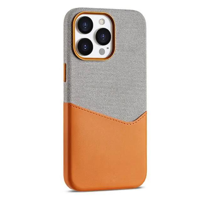 Textured Leather Card Holder iPhone Case