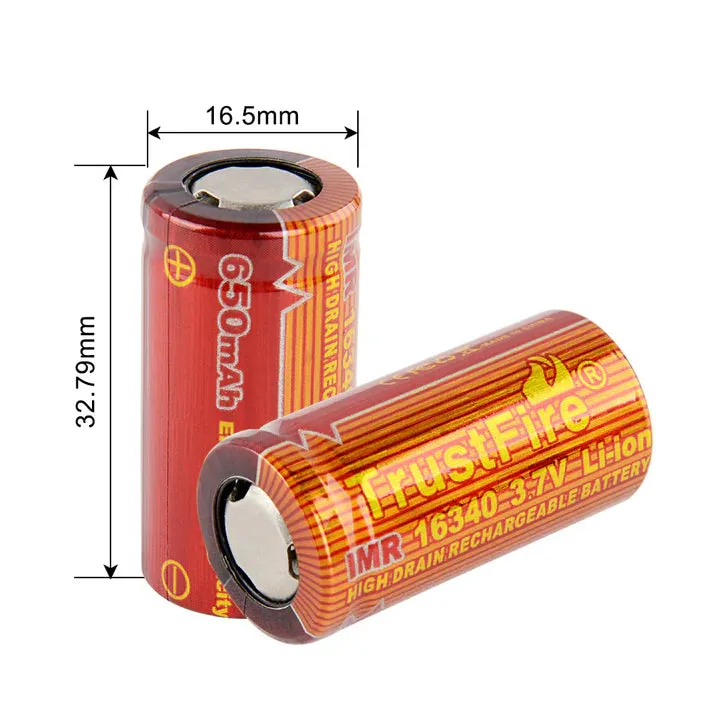 TF IMR 16340 650mAh Li-ion Battery