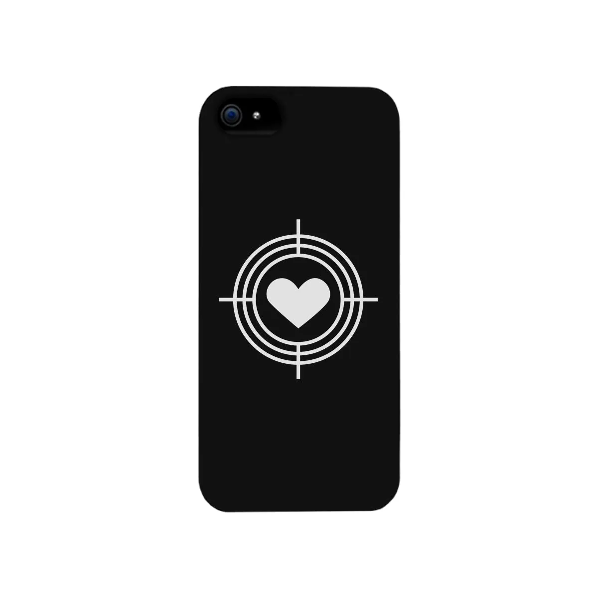 To Heart Target-Right Black Phone Case