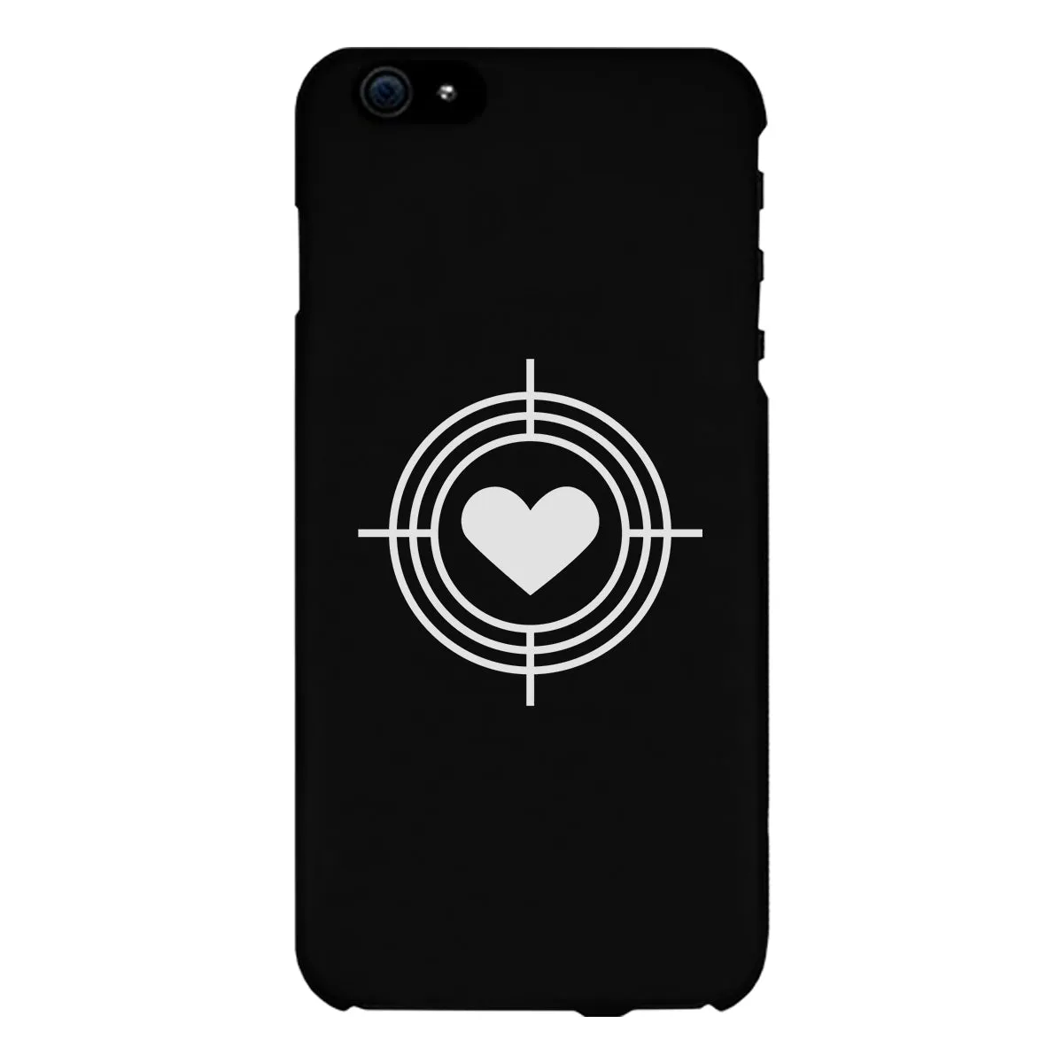 To Heart Target-Right Black Phone Case