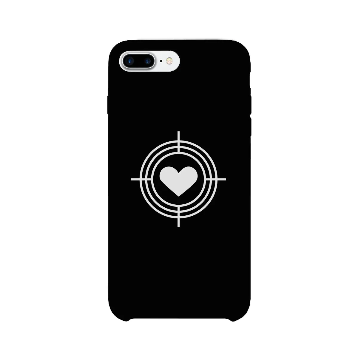 To Heart Target-Right Black Phone Case