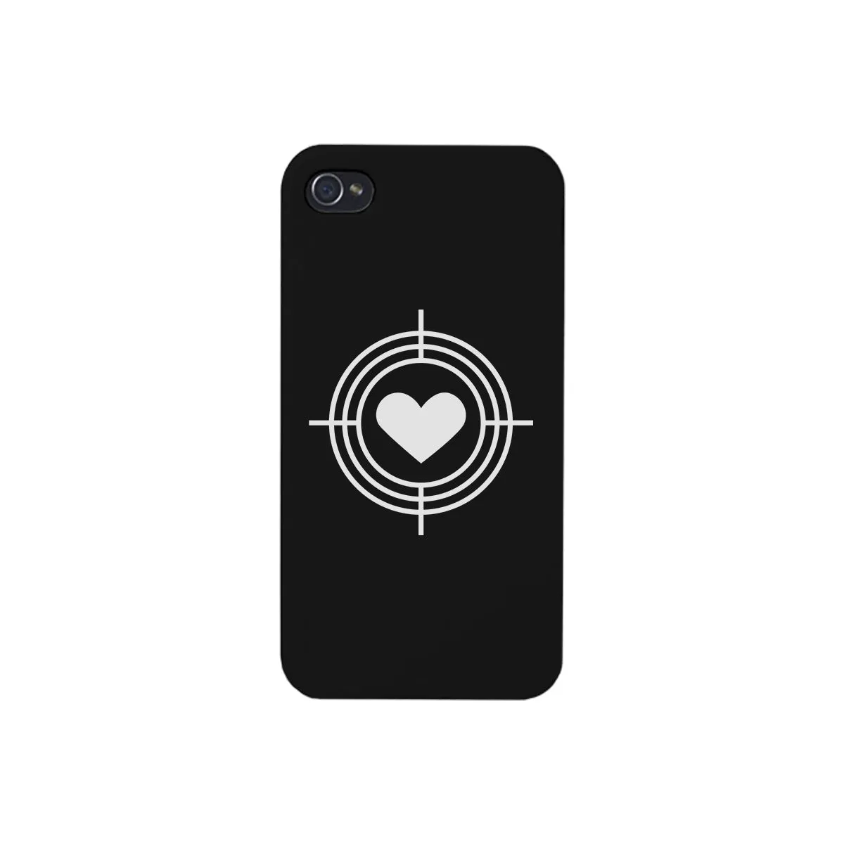 To Heart Target-Right Black Phone Case