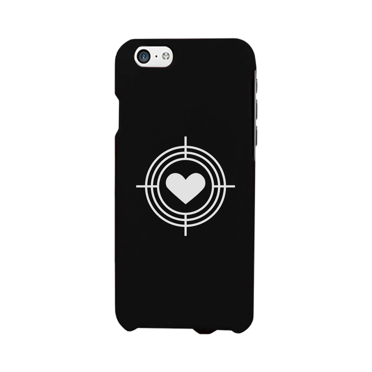 To Heart Target-Right Black Phone Case