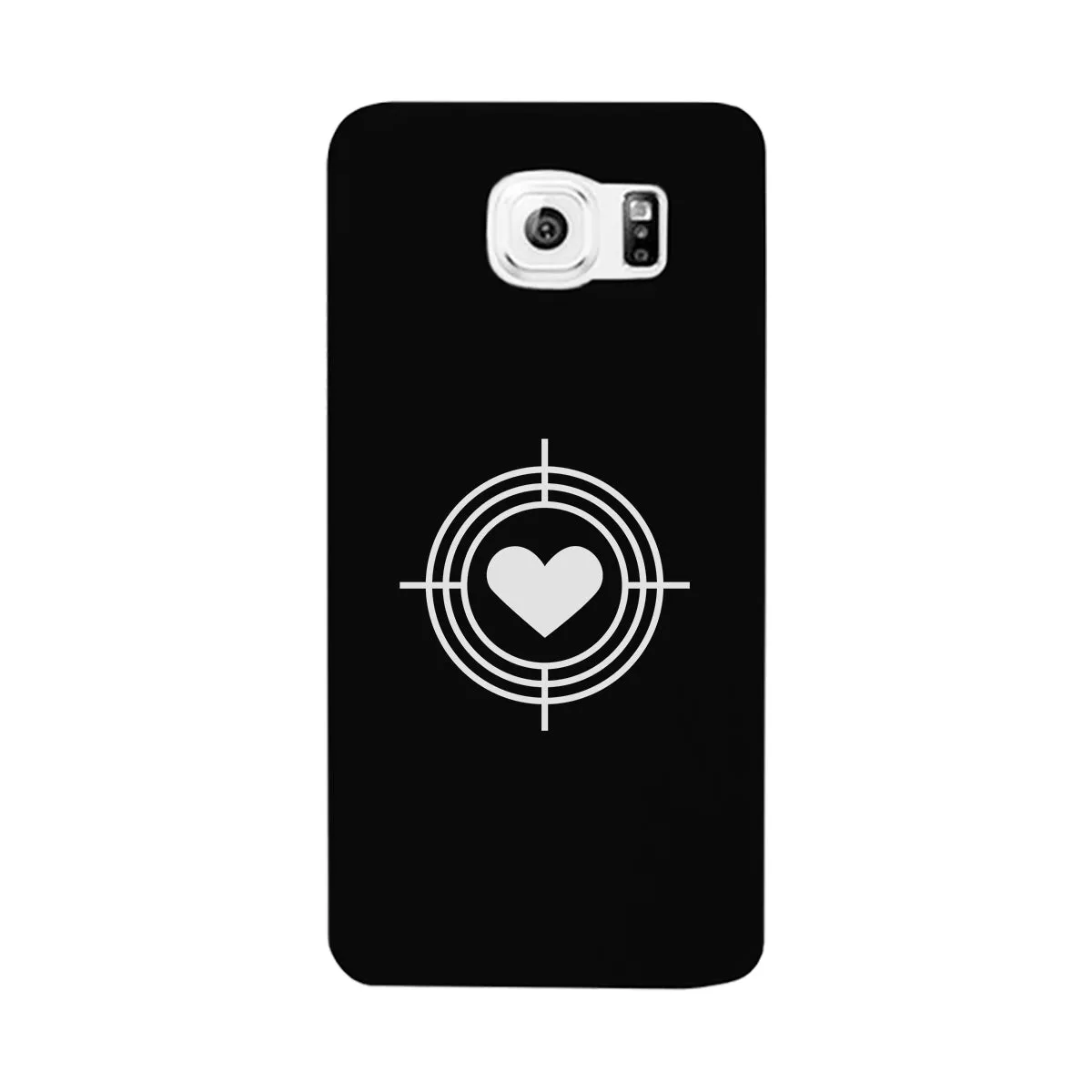 To Heart Target-Right Black Phone Case