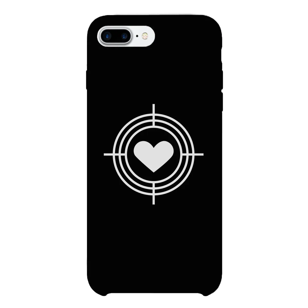 To Heart Target-Right Black Phone Case