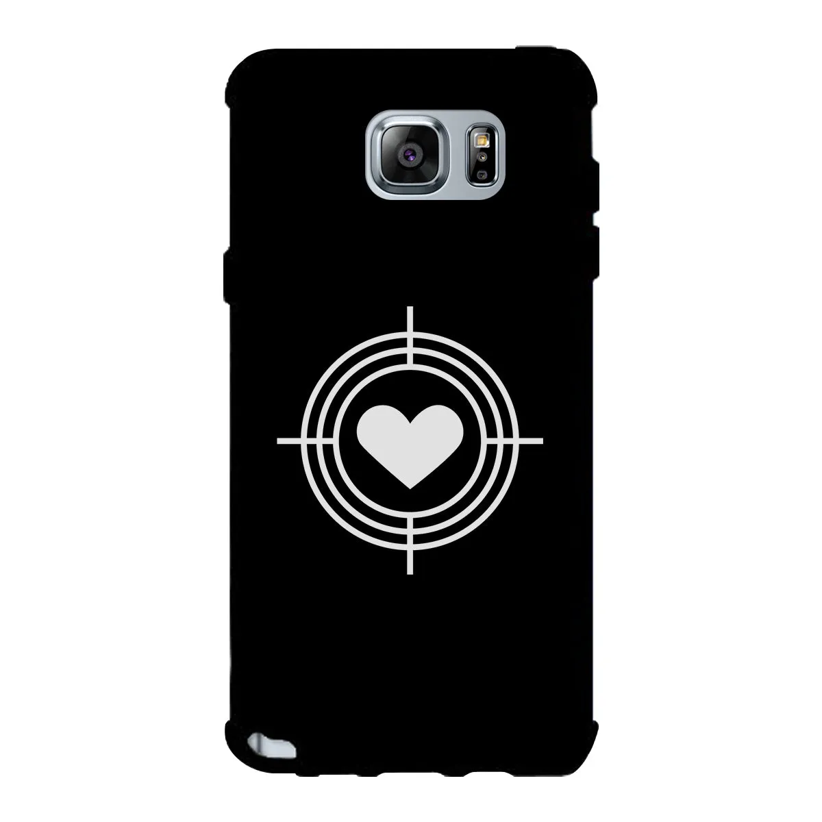 To Heart Target-Right Black Phone Case