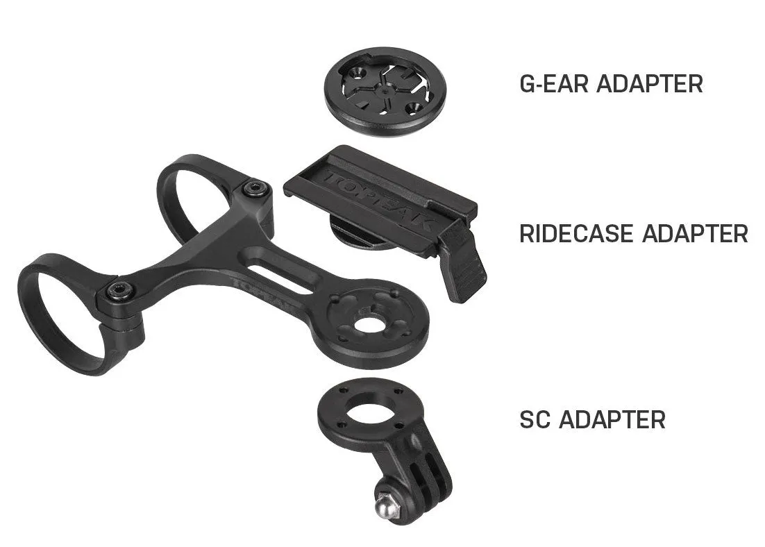 Topeak UTF ‘Out Front’ Multi-Mount for Handlebars. Mount Ridecase, Garmin Edge & GoPro