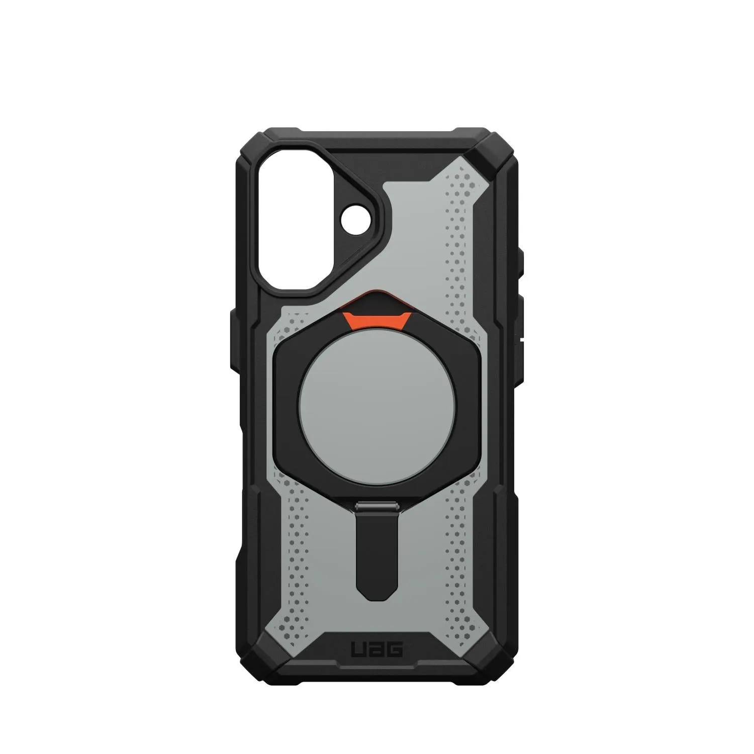 UAG Plasma XTE MagSafe Case - Apple iPhone 16 - Black & Orange (UAG-I16-PXTEB)