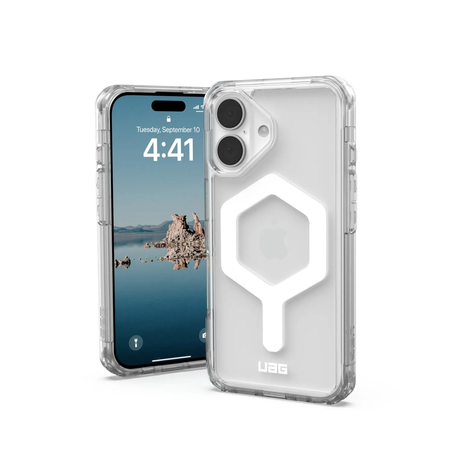 UAG Plyo Magsafe Case - Apple iPhone 16 - Ice & White (UAG-I16-MPLYW)