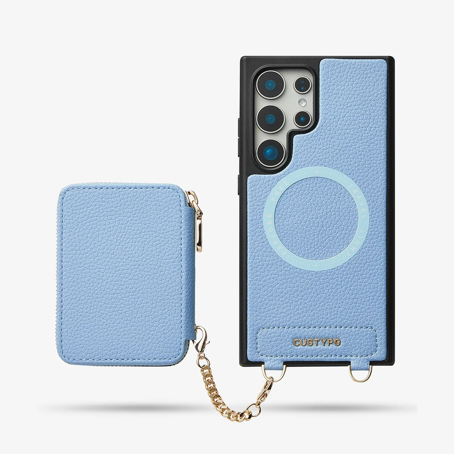 Unique Design Set- Samsung Galaxy Wireless Charging Phone Case With Detachable Wallet