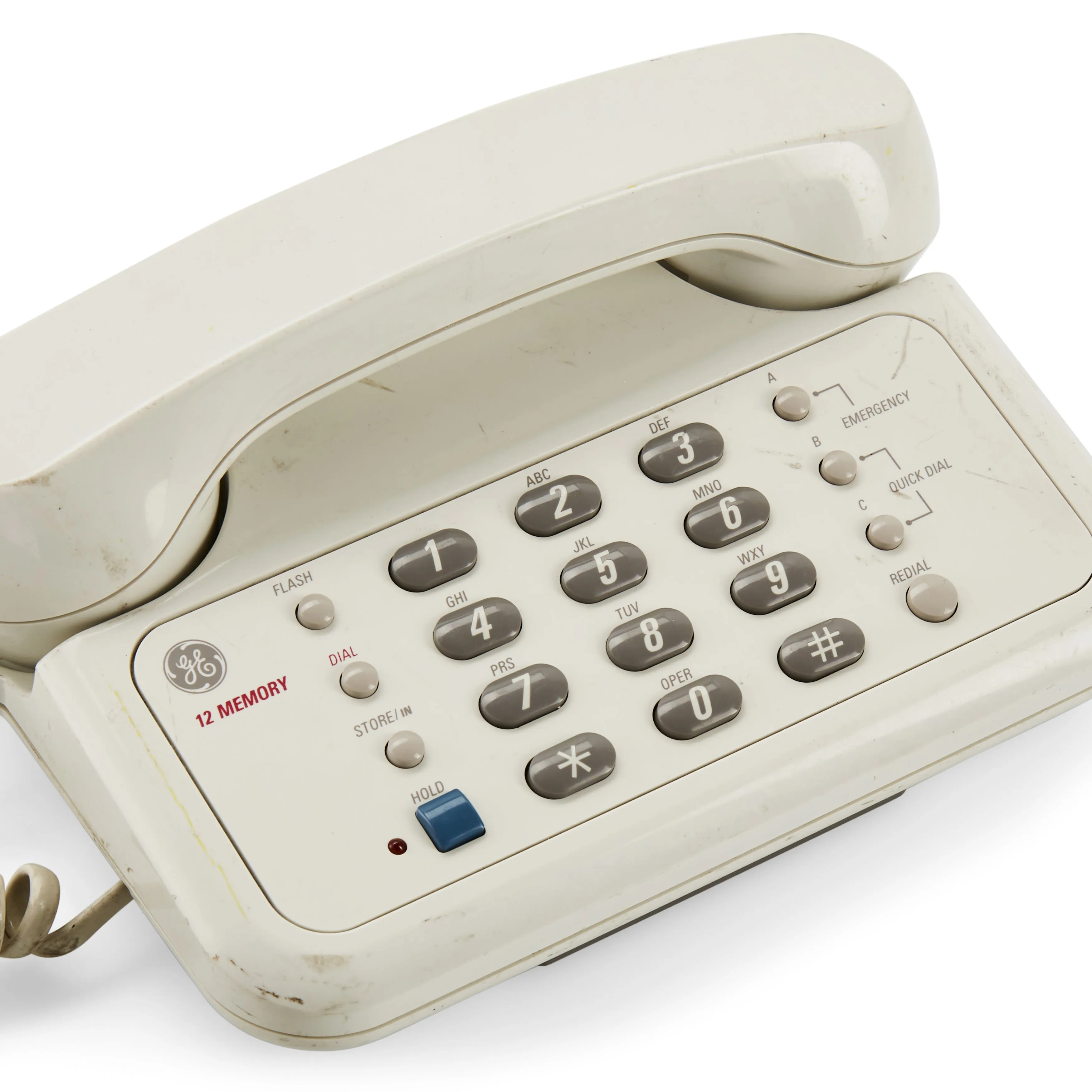 Vintage white telephone