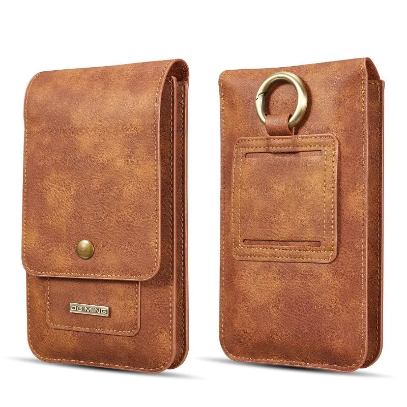 Waist Belt Clip Pouch Bag Leather Phone Case With Wallet Card Holder For IPhone Samsung Google