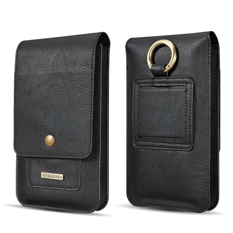 Waist Belt Clip Pouch Bag Leather Phone Case With Wallet Card Holder For IPhone Samsung Google