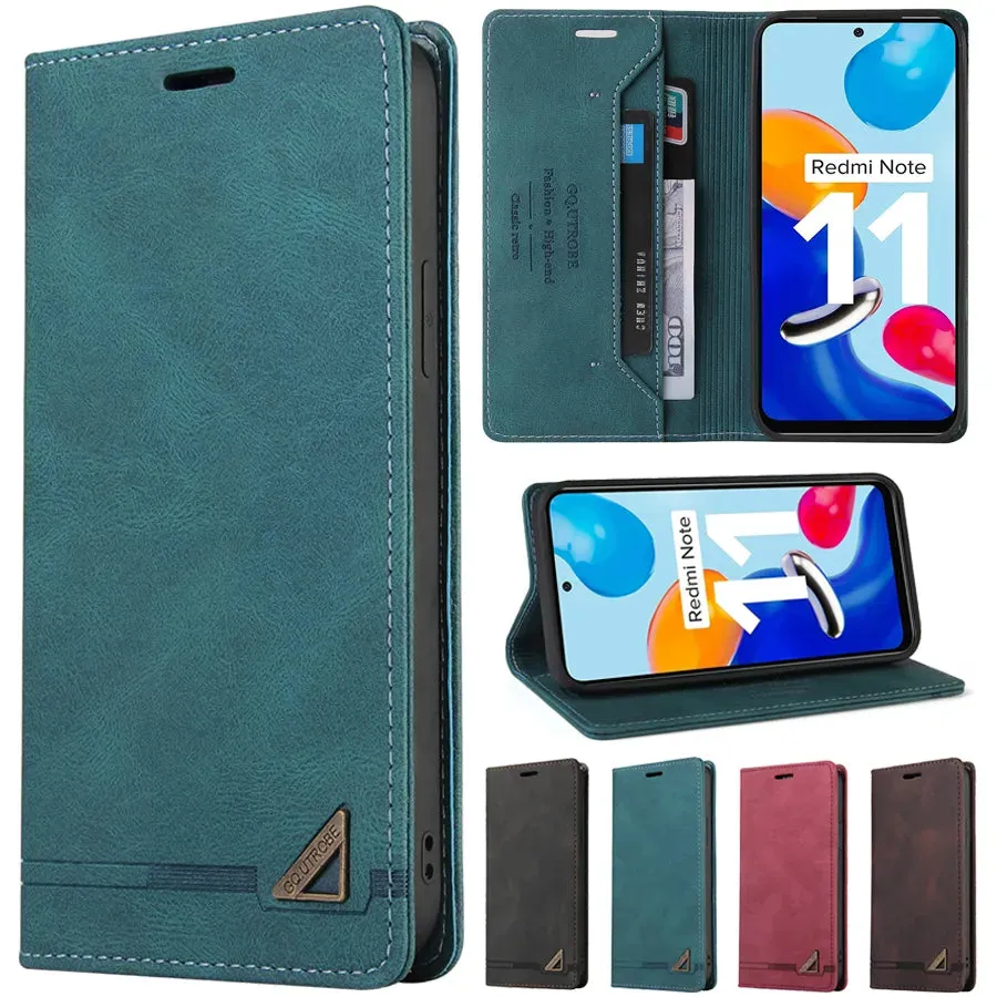 Wallet Flip Leather Case For Xiaomi Redmi 12C 10C 9A 9C Note 12 Pro Plus 11 Pro 11S 10 Pro 9 Pro 8T 7 Mi Poco M5 12T Pro